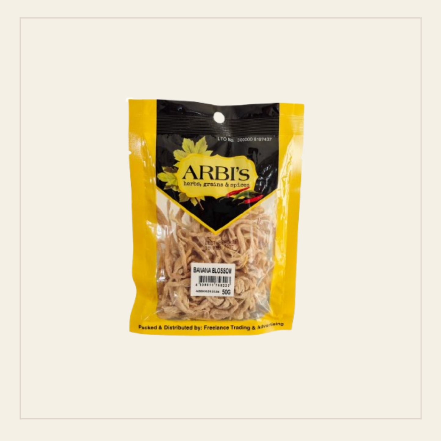 Arbie's Banana Blossom (Dried) (50g)