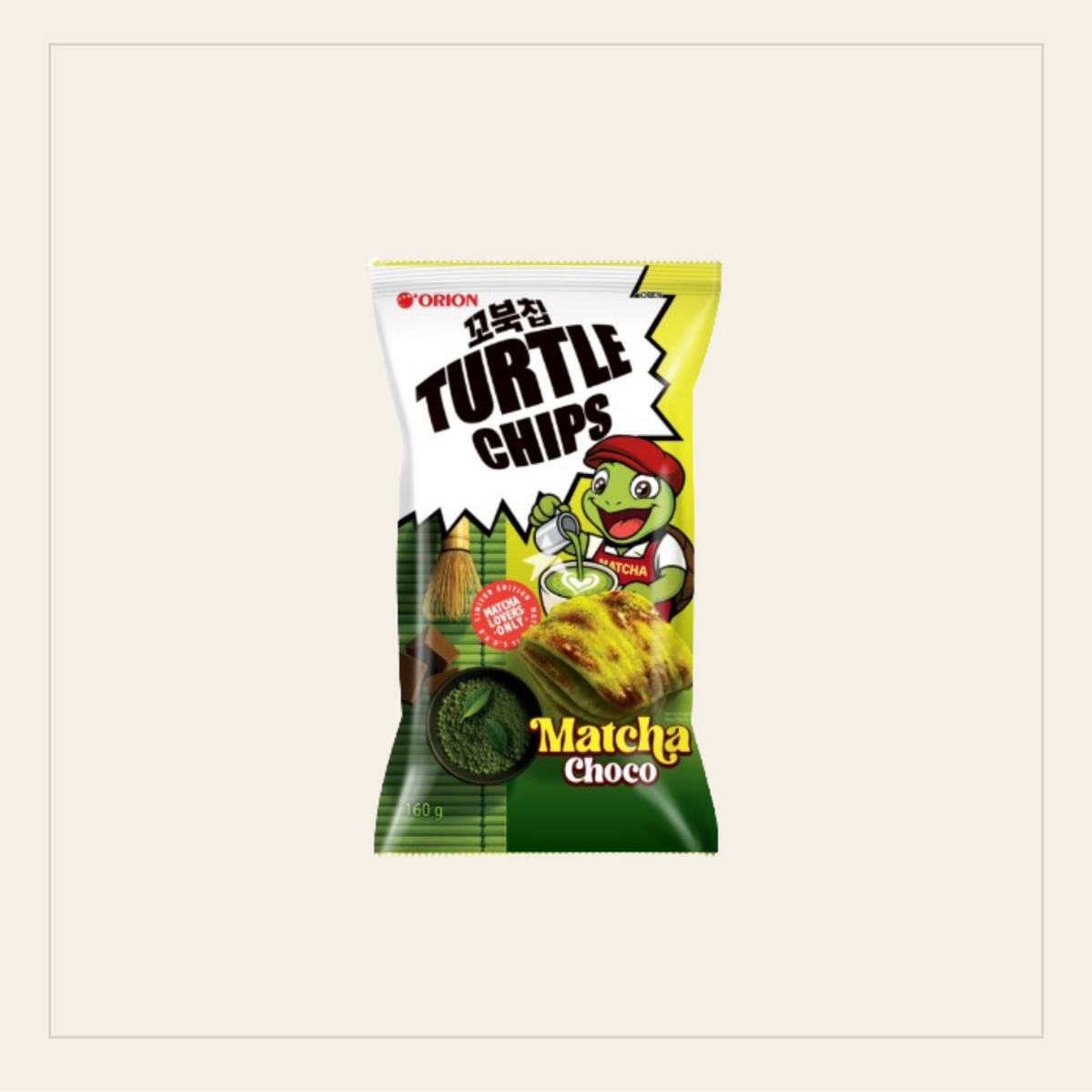 Orion Turtle Chips Matcha Choco 160g