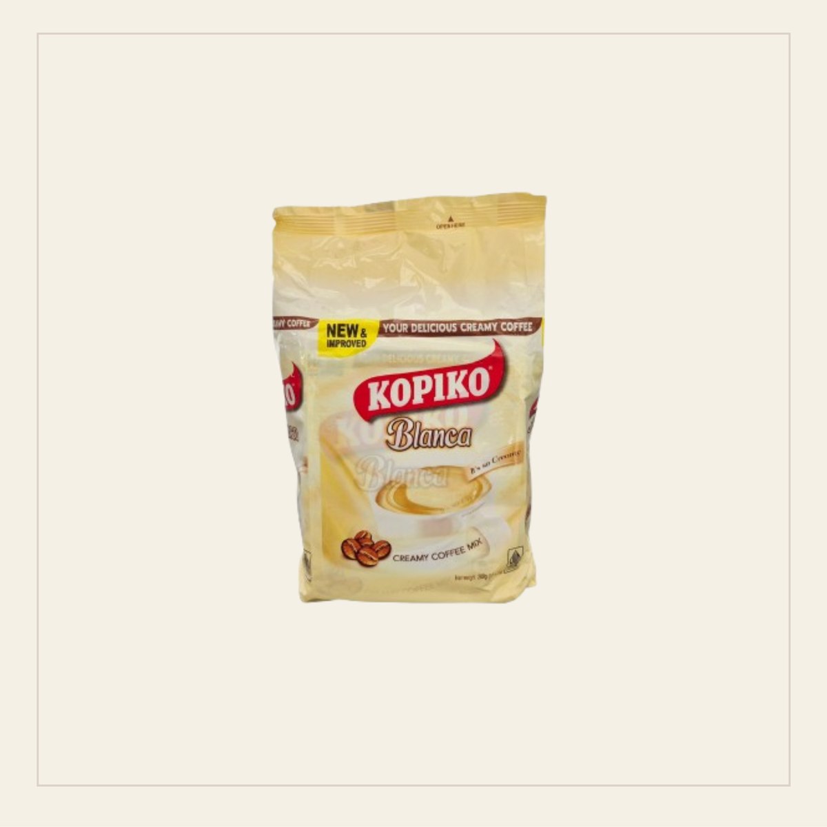 Kopiko Blanca 3-in-1 Coffee Mix (with Sugar and Sweetener) 200g x 20 sachets