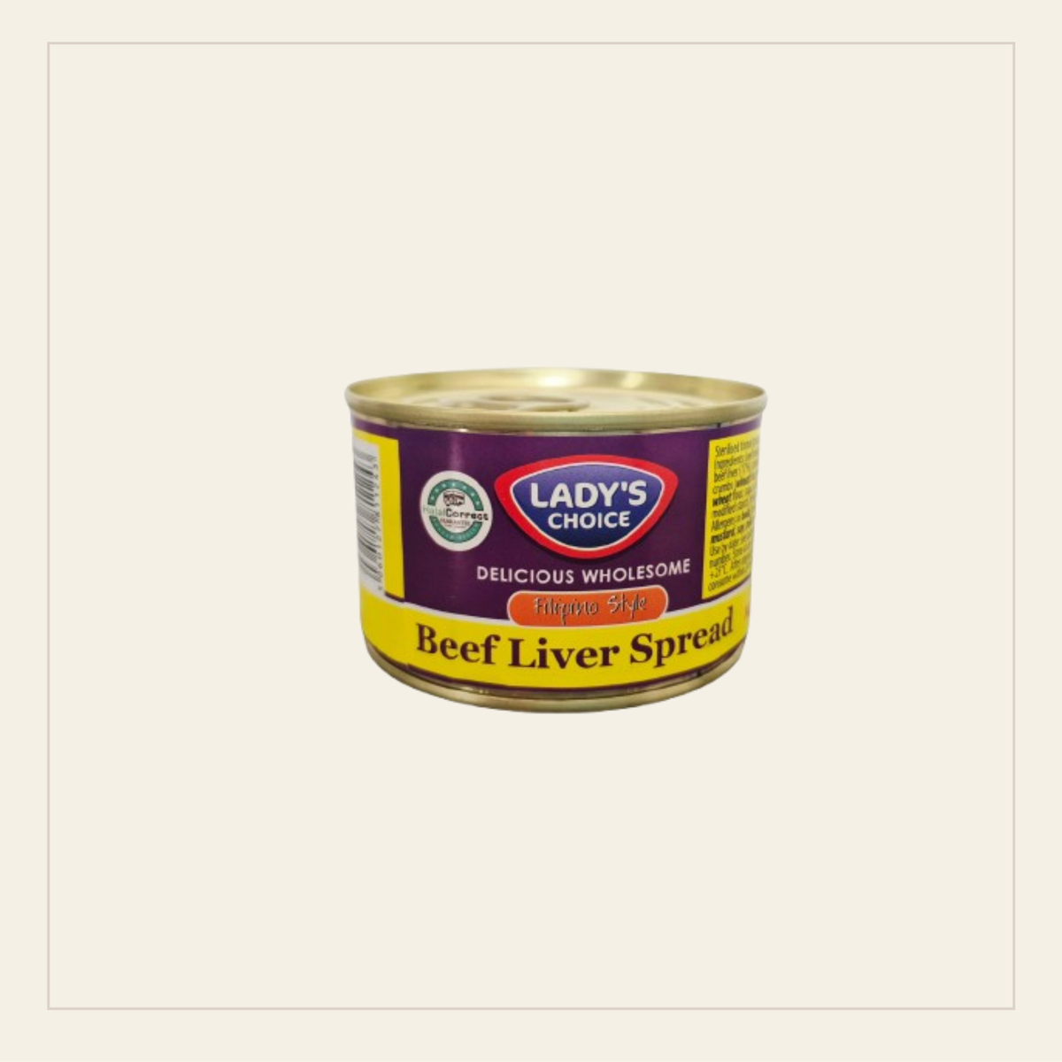 Lady's Choice Beef Liver Spread - Sterilised Tinned Product 165g