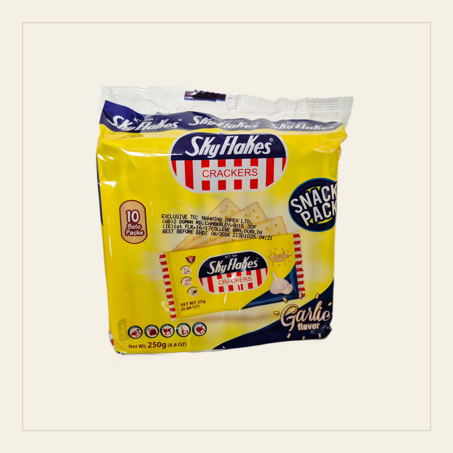 Sky Flakes Garlic Crackers 25g