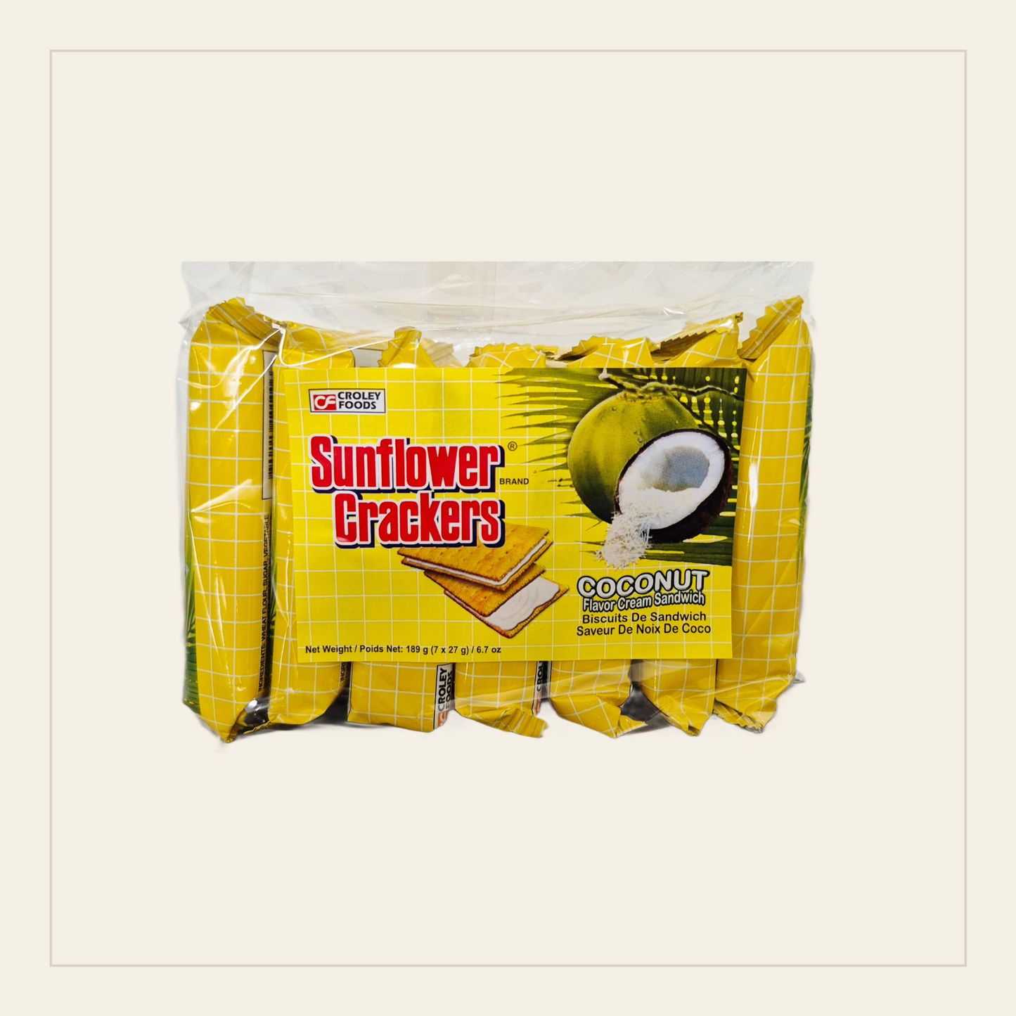 Sunflower Crackers Coconut 27g